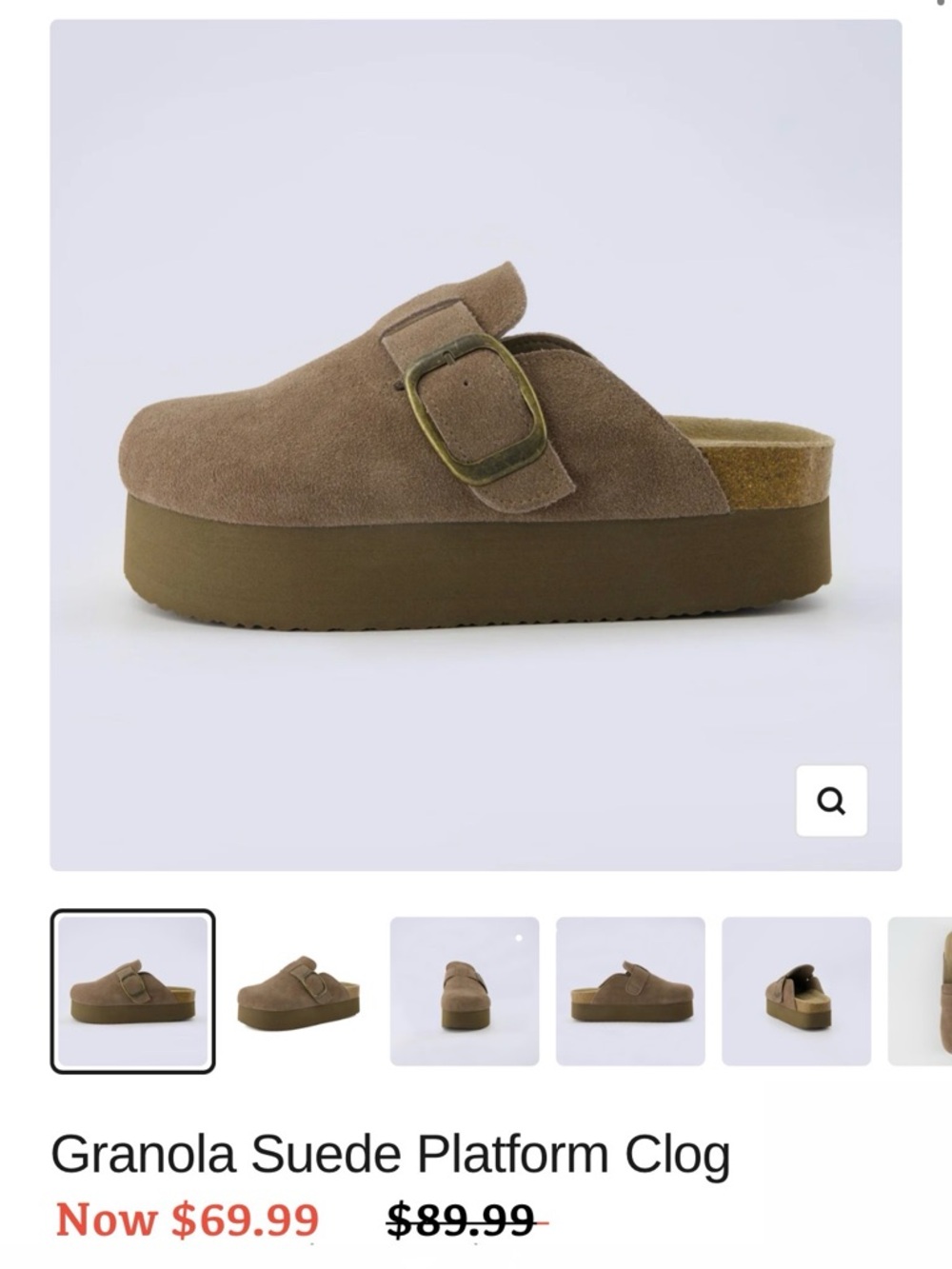 Cushionaire Granola Platform Clogs — Size 7.5 **NEW**